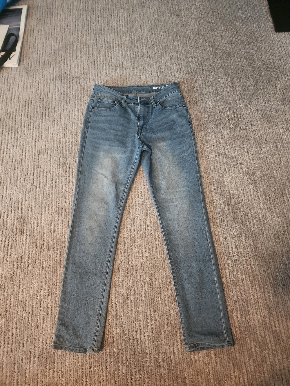Men's Straight Jeans in Washed Blue